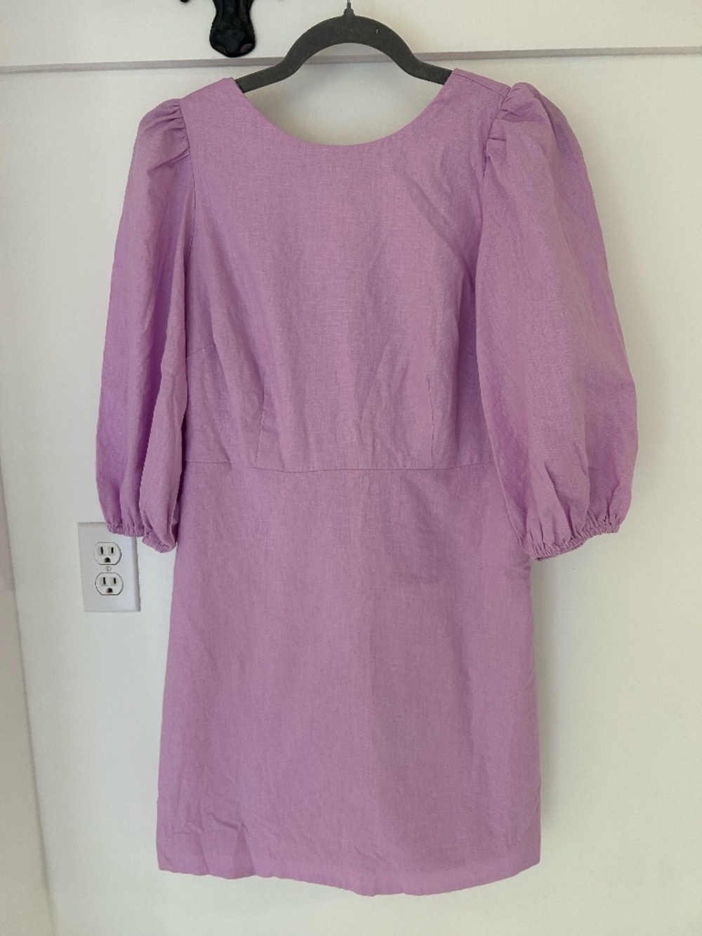New ANN TAYLOR $159 Lilac Linen Blend Flared Dress SZ 8p